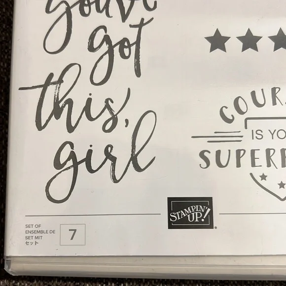 Stampin' Up! Here’s To Strong Women Cling Stamp Set - Inspirational Quotes NWT - Picture 3 of 4